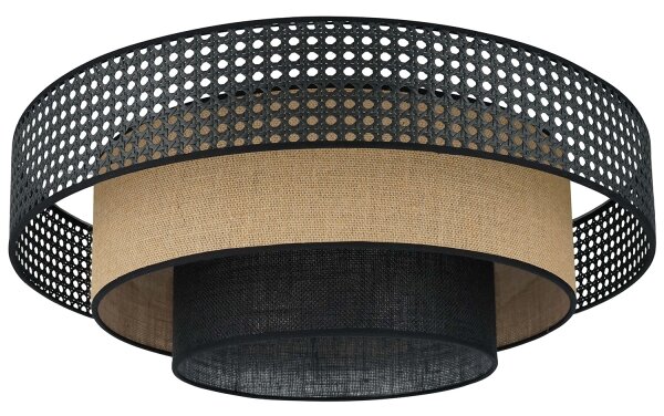 Brilagi - LED Stropné svietidlo DAKOTA LUNETA LED/12W/230V pr. 60 cm čierna/ratan