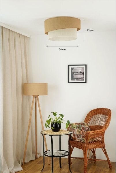 Brilagi - Stropné svietidlo SHINE 1xE27/15W/230V pr. 50 cm béžová/krémová