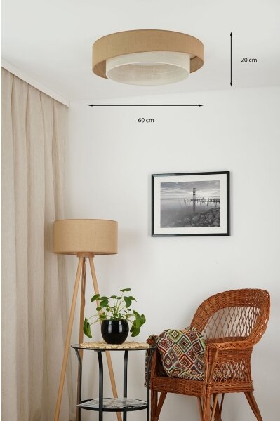 Brilagi - LED Stropné svietidlo SHINE LED/24W/230V pr. 60 cm béžová/krémová