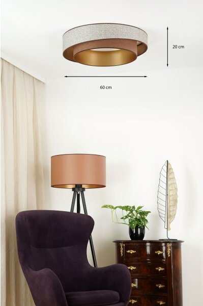 Brilagi - LED Stmievateľné svietidlo VEGAS SHINE LED/24W/230V pr. 60 cm hnedá + DO
