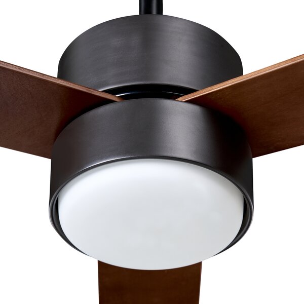 Stropný ventilátor s LED svetlom hnedý syntetický materiál diaľkové ovládanie moderný škandinávsky dizajn obývacia izba