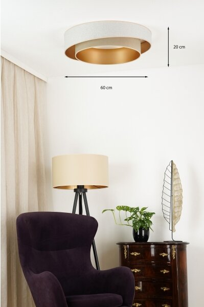 Brilagi - LED Stropné svietidlo VEGAS SHINE LED/24W/230V pr. 60 cm béžová/krémová