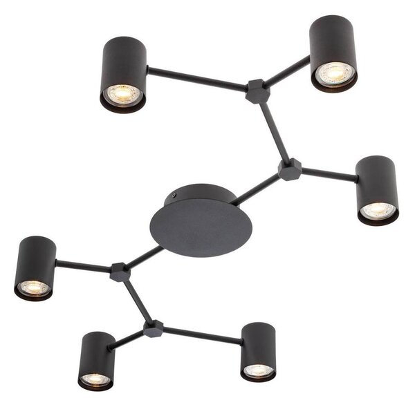 Redo 01-4048 - Bodové svietidlo WEBB 6xGU10/10W/230V čierna