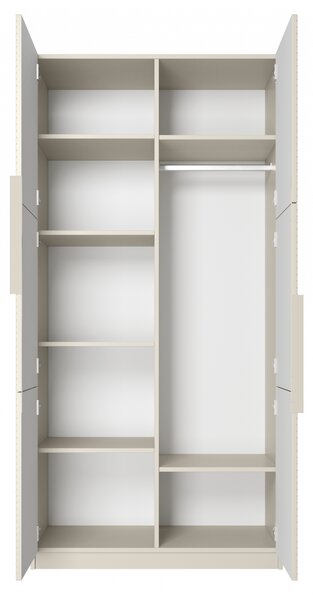 Skriňa Asha 100 cm - kašmírová / kašmírové úchytky