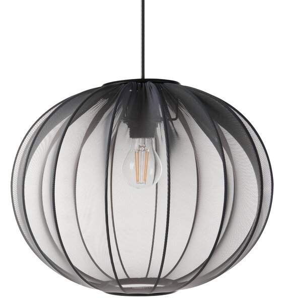 Závesná lampa čierna nylon látkové tienidlo osvetlenie moderný štýl obývacia izba