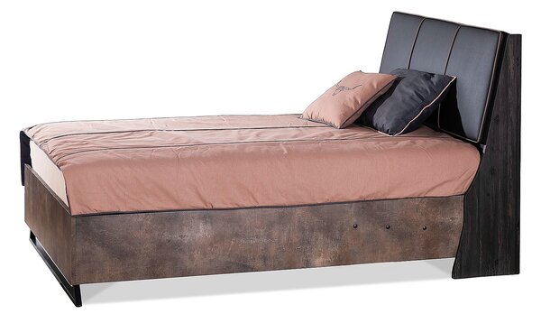 Študentská posteľ s rozdeleným úložným priestorom 120x200 Falko - dub rebap/bronz