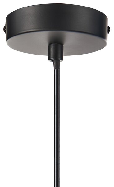 Závesná lampa čierna polyester látkové tienidlo so strapcami osvetlenie moderný štýl obývacia izba