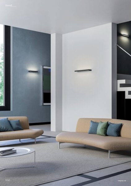 Redo 01-3555 - LED Nástenné svietidlo SEED LED/30W/230V čierna