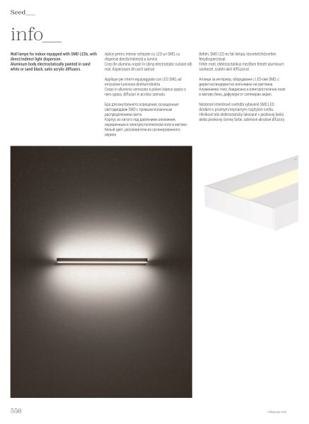 Redo 01-3554 - LED Nástenné svietidlo SEED LED/30W/230V biela