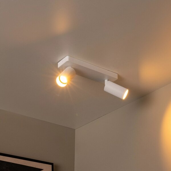Lucide 09939/02/31 - Bodové svietidlo CLUBS 2xGU10/40W/230V biela