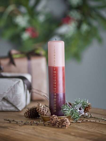Adventná sviečka Dip Dye Red