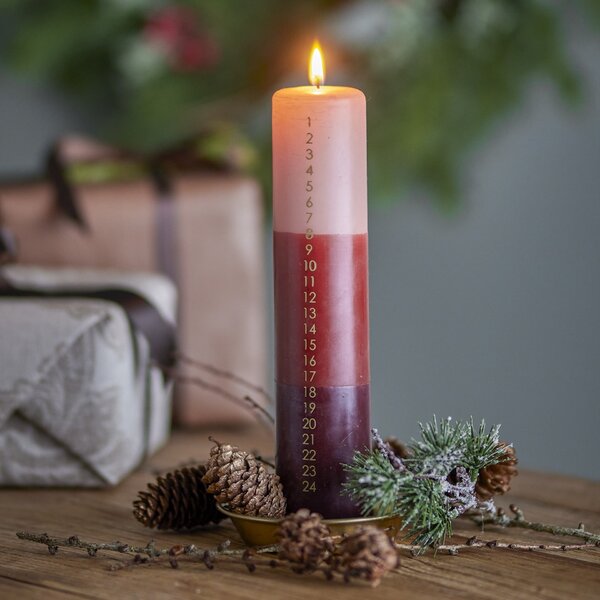 Adventná sviečka Dip Dye Red