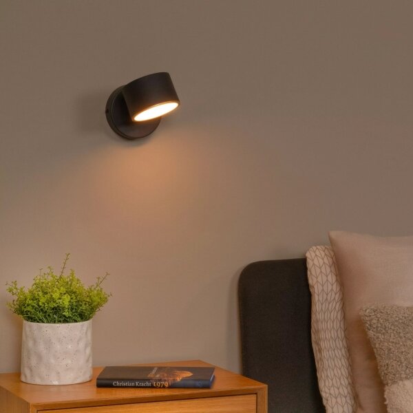 Lucide 44217/08/30 - LED nástenné bodové svietidlo GIAN LED/9W/230V čierne