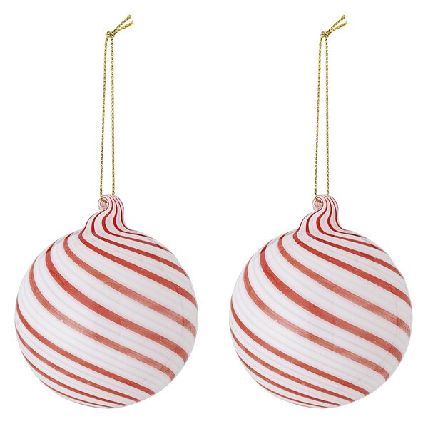 Vianočná ozdoba Zwirl Red – set 2 ks