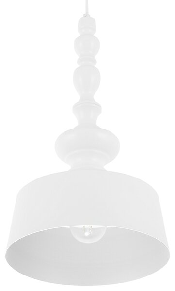 Závesná lampa biele kovové tienidlo stropné svietidlo do interiéru moderný dizajn