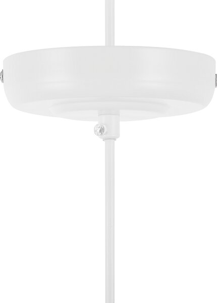 Závesná lampa biele kovové tienidlo stropné svietidlo do interiéru moderný dizajn