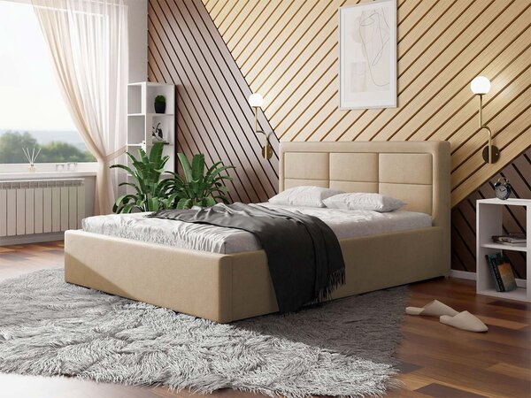Jednolôžková posteľ s roštom 120x200 PALIGEN 2 - béžová