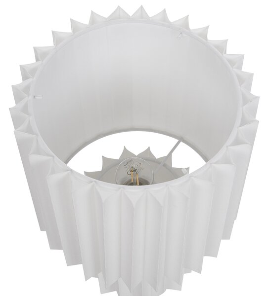 Stolná nočná lampa biela ľanový podstavec ľanové tienidlo 40 cm moderný štýl obývacia izba spálňa