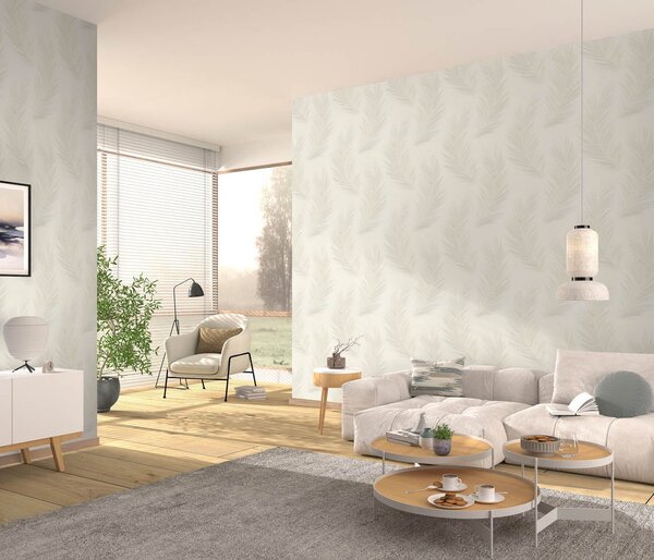DIMEX | Vliesová tapeta na stenu WPE-902412 | 0,53 x 10,05 m | biela, krémová