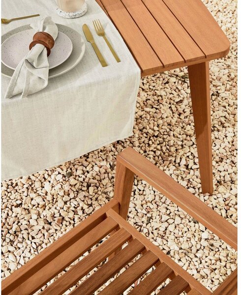 Záhradný jedálenský stôl z masívneho dreva 100x240 cm Hanzel – Kave Home