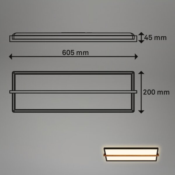 Briloner 3846015 - LED stropné svietidlo LED/22W/230V 60,5x20 cm
