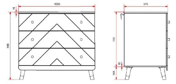 Biela detská komoda s prebaľovacím pultom 100x100x74 cm Billy – Vipack