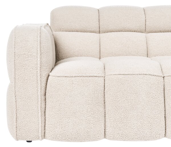 2-miestna pohovka béžová buklé čalúnenie prešívaná moderný minimalistický štýl obývacia izba