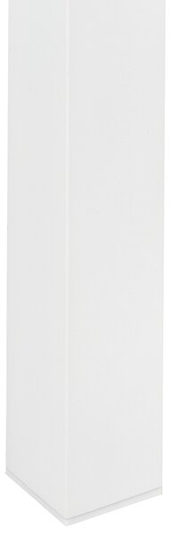 Záhradný konferenčný stolík svetlé umelé drevo vrchná doska 96 x 52 cm biely hliníkový rám moderný štýl záhrada exteriér