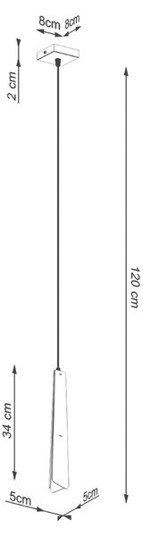 Závesné svietidlo Prysm, 1x biele kovové tienidlo