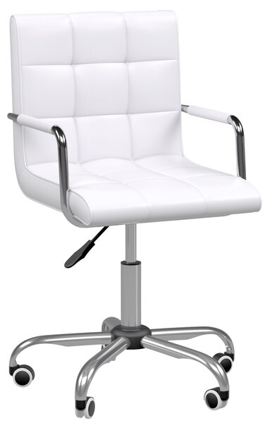Kancelárske ergonomické kreslo HOMCOM 84-99 cm biele