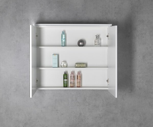 Aqualine Aqualine, KAWA STRIP Galérka s LED osvetlením 80x70x22cm, biela, WGL80S
