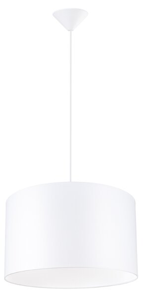 Závesné svietidlo Nova, 1x biele textilné tienidlo, (fi 40 cm)
