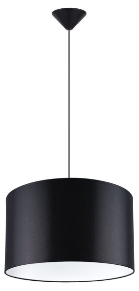 Závesné svietidlo Nova, 1x čierne textilné tienidlo, (fi 40 cm)