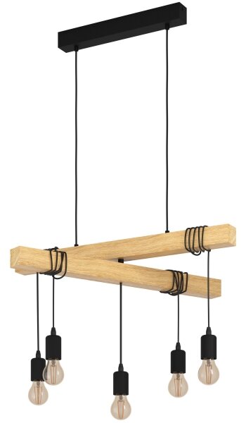 Eglo 43629 - Luster na lanku TOWNSHEND 5xE27/60W/230V