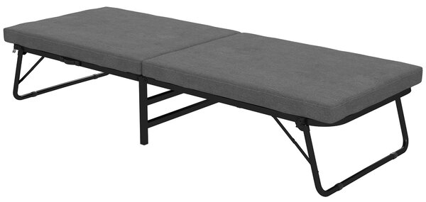 HOMCOM Rozkladacia posteľ pre hostí 70 x 190 cm tmavo sivá