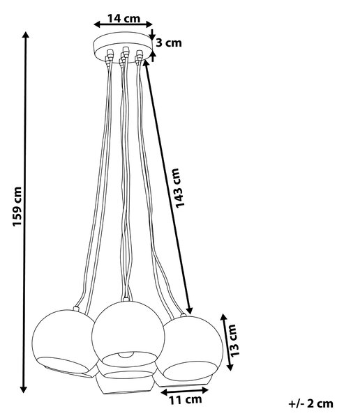 Závesná lampa čierna kovová na 7 žiaroviek okrúhle tienidlá na strop moderný štýl obývačka kuchyňa