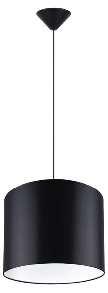 Závesné svietidlo Nova, 1x čierne textilné tienidlo, (fi 30 cm)