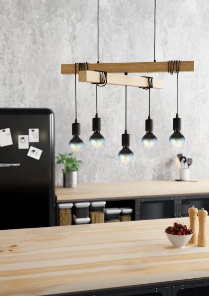 Eglo 43629 - Luster na lanku TOWNSHEND 5xE27/60W/230V