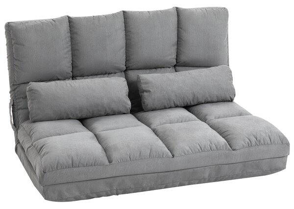 HOMCOM Polohovateľné kreslo s 3 polohami 102x73x60cm sivé
