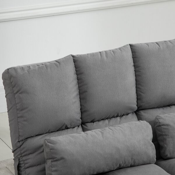 HOMCOM Polohovateľné kreslo s 3 polohami 102x73x60cm sivé