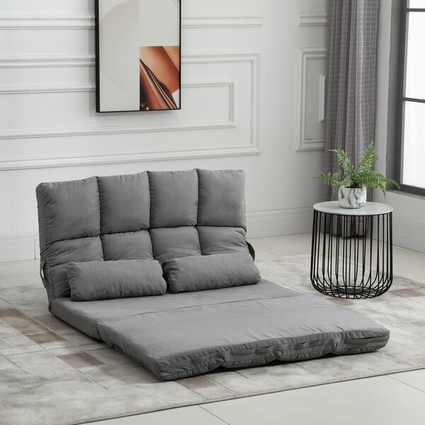 HOMCOM Polohovateľné kreslo s 3 polohami 102x73x60cm sivé