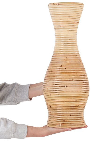 Dekoratívna váza prírodná ratanová 50 cm prírodný štýl bytový doplnok na sušené kvety moderný boho štýl doplnky
