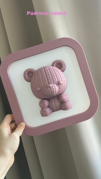 3D obraz do detskej izby 23x23 cm – vlastná farba rámu a motívu