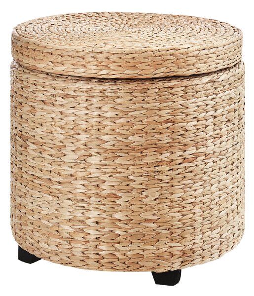 HOMCOM Stolička s úložným priestorom slama ratan 43x43cm