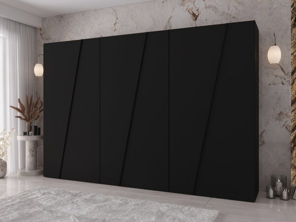 Mirjan24 Moderná skriňa Grelipt 300 cm, Farby: dub artisan / dub artisan + zlatá 5903211531941