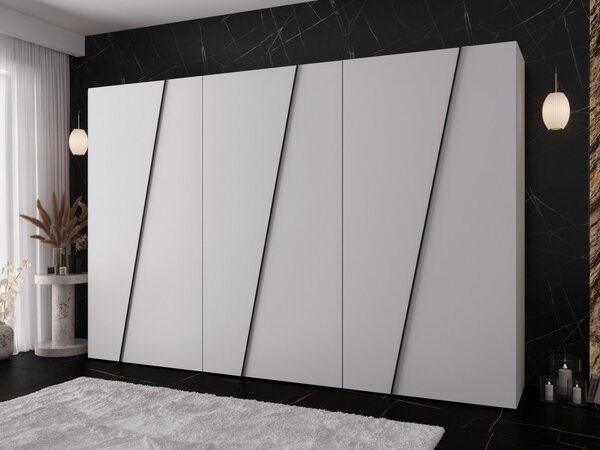 Mirjan24 Moderná skriňa Grelipt 300 cm, Farby: dub artisan / dub artisan + zlatá 5903211531941