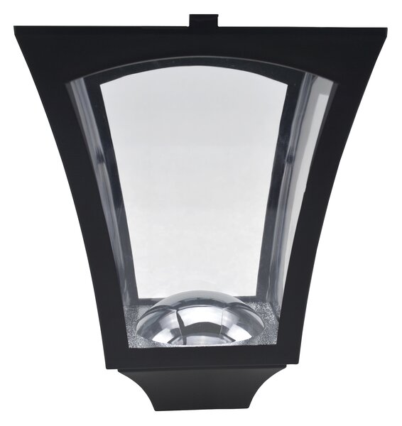 OUTSUNNY Solárna záhradná lampa LANTERN 18 x 18 x 160 cm čierna