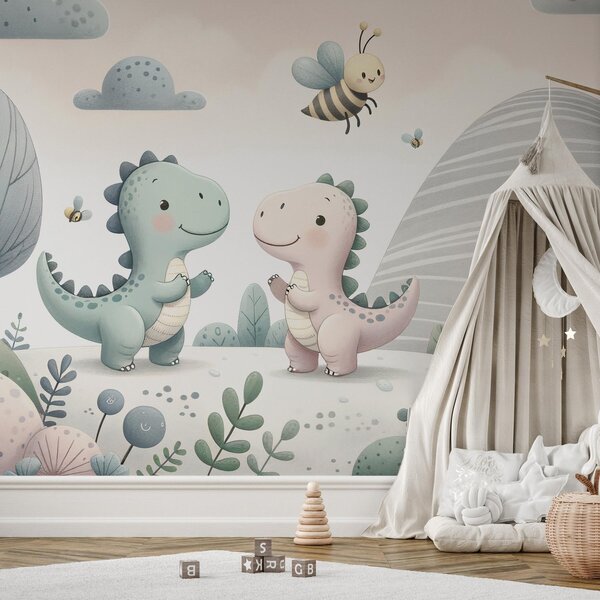Fototapeta - Šťastní dinosauri (147x102 cm)