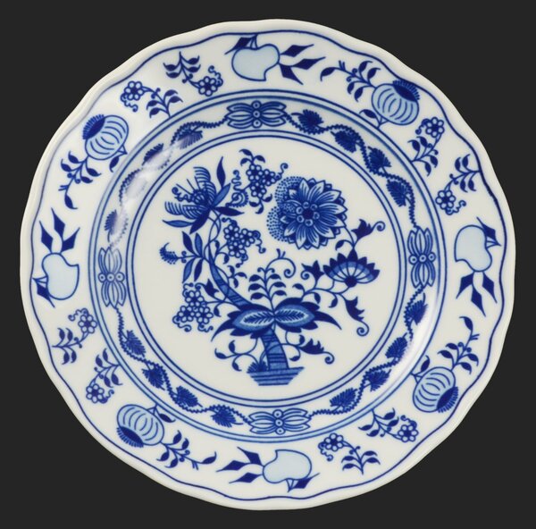 Tanier dezertný 19cm Originál cibuľový porcelán Dubí