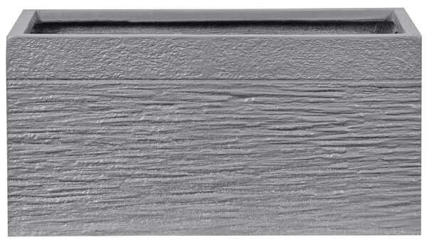 Kvetináč sivý zmes hliny a vlákien 50 x 23 x 24 cm obdĺžnikový tvar moderný štýl interiér exteriér